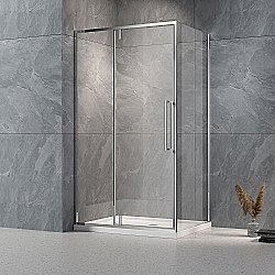 Душевой уголок Veconi Rovigo RV034-11080-01-C7 110х80 стекло прозрачное/профиль хром купить в интернет-магазине Sanbest