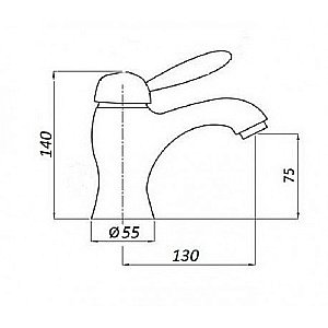 Смеситель на раковину Magliezza Grosso Bianco 50125 хром купить в интернет-магазине сантехники Sanbest