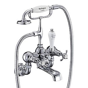 Смеситель для ванны Burlington Regent ANR17A-QT хром/ручки белые купить в интернет-магазине сантехники Sanbest