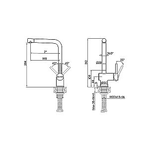 Смеситель для кухни Paulmark Spring Sp212067-BG матовое золото купить в интернет-магазине сантехники Sanbest