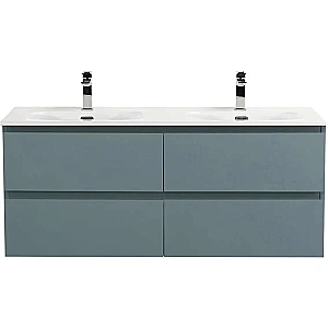 Тумба с раковиной BelBagno 120 KRAFT-1200-4C-SO-AO+BB-8099-120-2 голубая матовая для ванной в интернет-магазине Sanbest