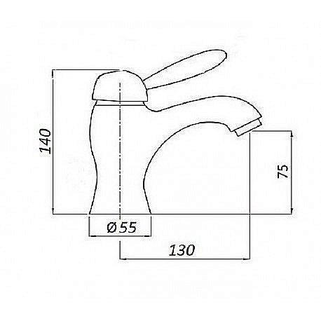 Смеситель на раковину Magliezza Grosso Bianco 50125 хром купить в интернет-магазине сантехники Sanbest