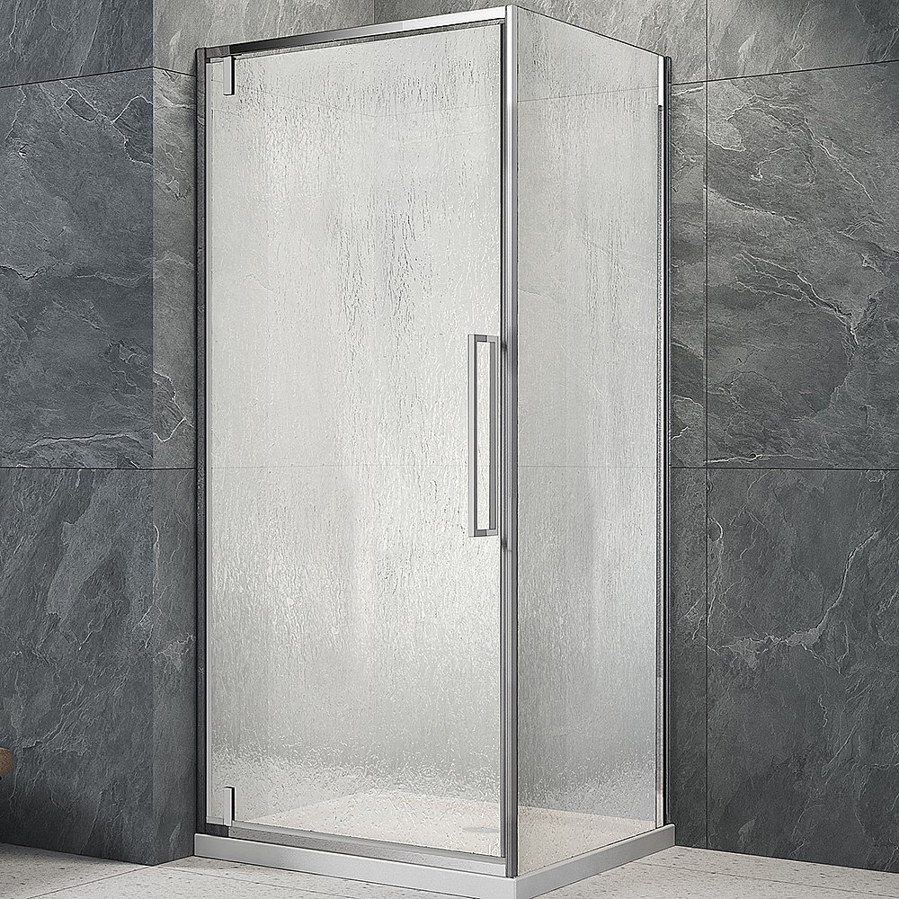 Душевой уголок Veconi Rovigo RV033R-7090-06-C7 70х90 стекло рифленое/профиль хром купить в интернет-магазине Sanbest