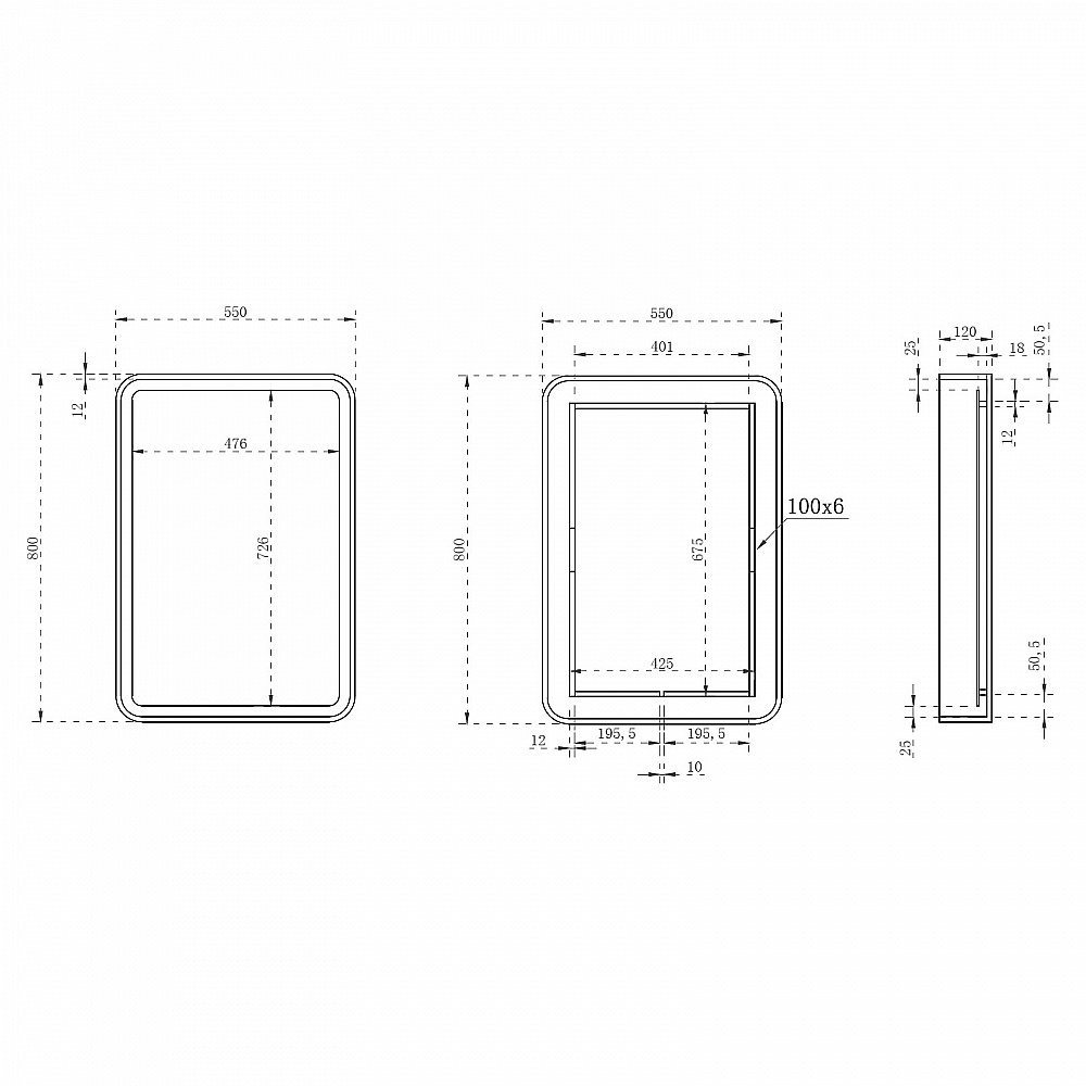 Зеркало с подсветкой Abber KRISTALL AT6701Rubin 55x80 красное в ванную от интернет-магазине сантехники Sanbest