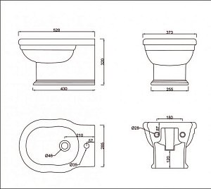 Биде подвесное BelBagno BOHEME BB115BH купить в интернет-магазине Sanbest