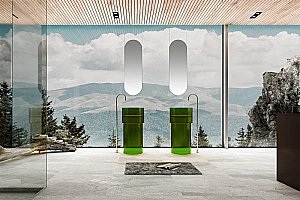 Раковина напольная ABBER Kristall AT2701Emerald-H зеленая прозрачная купить в интернет-магазине Sanbest