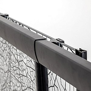 Душевая дверь DTO FB2 190-210 98865 с рисунком/профиль черный купить в интернет-магазине Sanbest