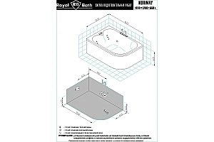 Акриловая ванна Royal Bath Norway Comfort RB331100CM 180x120 белая с гидромассажем купить в интернет-магазине Sanbest