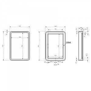 Зеркало с подсветкой Abber KRISTALL AT6701Rubin 55x80 красное в ванную от интернет-магазине сантехники Sanbest