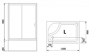 Душевой уголок Royal Bath RB8120BP-C 120х80 матовый купить в интернет-магазине Sanbest