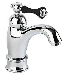 Смеситель для раковины Cezares Margot LSM1-A-01 N хром/ручка черная купить в интернет-магазине сантехники Sanbest