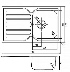 Кухонная мойка Iddis Strit STR78SDi77 78 сатин купить в интернет-магазине сантехники Sanbest