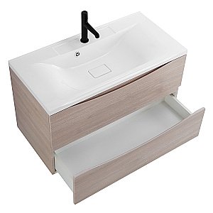 Тумба с раковиной Belbagno MARINO 90 2C-SO/BB900/450-LV-MR-PR Rovere Grigio для ванной в интернет-магазине Sanbest