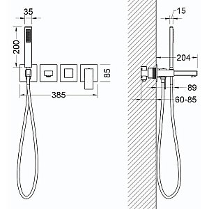 Смеситель для ванны Timo Selene 2014/17YSM золото матовое купить в интернет-магазине сантехники Sanbest