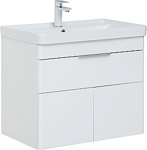 Тумба с раковиной Aquanet Ирис new 70 белый глянец для ванной в интернет-магазине Sanbest