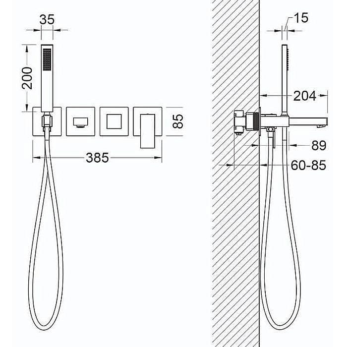 Смеситель для ванны Timo Selene 2014/17YSM золото матовое купить в интернет-магазине сантехники Sanbest