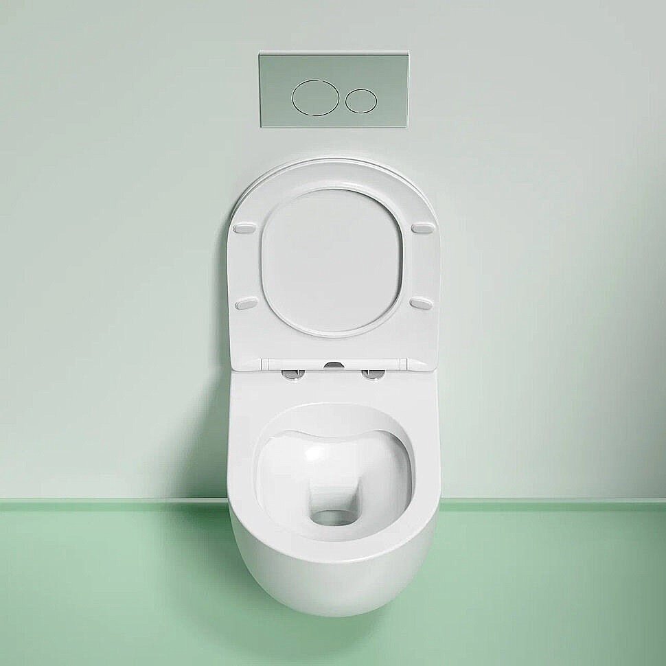 Унитаз подвесной Ceramica Nova Modena CN6063MW безободковый, с крышкой микролифт, белый матовый купить в интернет-магазине Sanbest