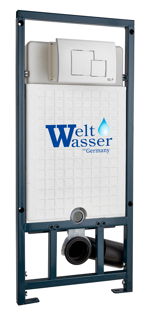 Инсталляция для унитаза WeltWasser WW MARBERG 507 + SE WT кнопка белая купить в интернет-магазине сантехники Sanbest