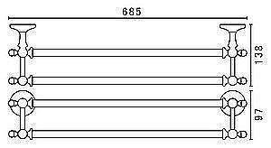 Полотенцедержатель Art&Max Antic AM-2648AL купить в интернет-магазине сантехники Sanbest