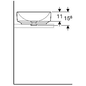 Раковина накладная Geberit VariForm 500.768.01.2 белая купить в интернет-магазине Sanbest