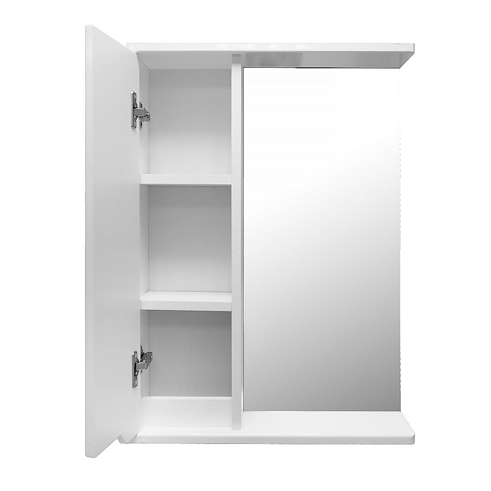 Зеркало со шкафом Loranto Палермо 50 белое купить в интернет-магазине сантехники Sanbest