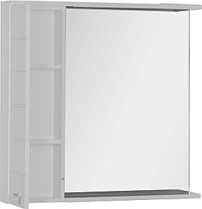 Зеркало со шкафом Aquanet Доминика 90 белое правое в ванную от интернет-магазине сантехники Sanbest