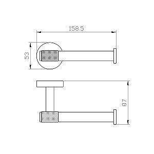 Держатель для туалетной бумаги без крышки WONZON & WOGHAND MAJESTIC WW-9216 черный/золото купить в интернет-магазине сантехники Sanbest