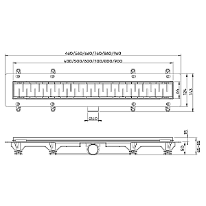 Душевой лоток Veconi Stesso Line VSL700 хром купить в интернет-магазине Sanbest