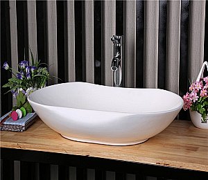 Раковина накладная Ceramalux N 66 9175 белая купить в интернет-магазине Sanbest