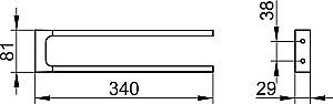 Полотенцедержатель KEUCO EDITION 11 11119050000 никель купить в интернет-магазине сантехники Sanbest