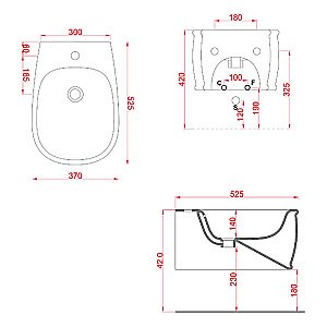 Биде подвесное Artceram Atelier ATB001 Bianco Matt купить в интернет-магазине Sanbest
