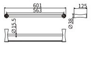 Полотенцедержатель CeramaLux Virginia 94309A хром купить в интернет-магазине сантехники Sanbest