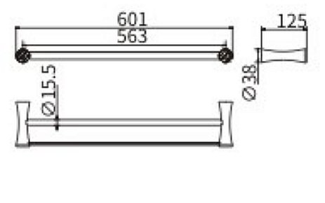 Полотенцедержатель CeramaLux Virginia 94309A хром купить в интернет-магазине сантехники Sanbest