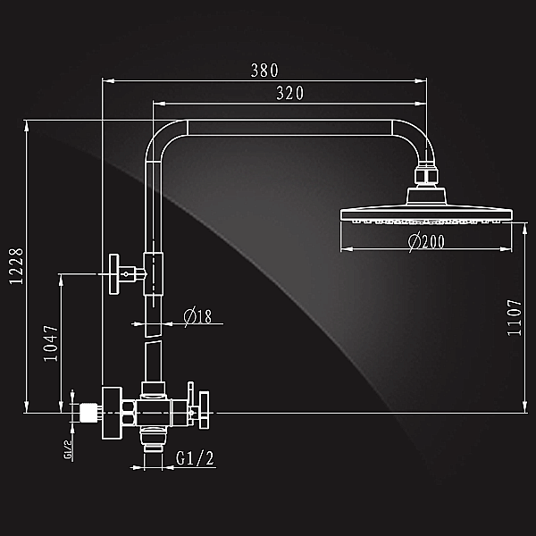 Душевая система Elghansa New Wave Delta 3707593-2A хром купить в интернет-магазине сантехники Sanbest