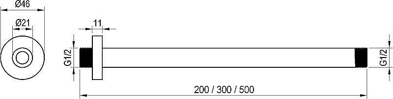 Держатель верхнего душа Ravak Chrome X07P701 графит купить в интернет-магазине сантехники Sanbest