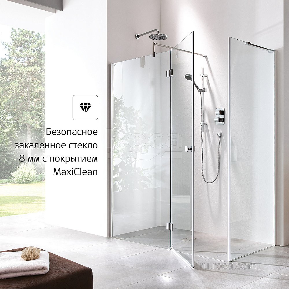 Душевой уголок Roca Metropolis 160х70 хром купить в интернет-магазине Sanbest