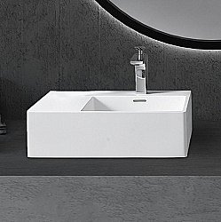 Раковина ABBER Stein AS2644 R белая матовая, правая купить в интернет-магазине сантехники Sanbest