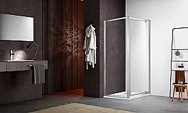 Душевой уголок Aquatek Ария 100х80 стекло прозрачное/профиль хром купить в интернет-магазине Sanbest