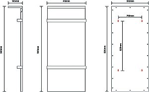 Полотенцесушитель Black&White MOON N-388AG Armani Grey/серый мрамор купить в интернет-магазине сантехники Sanbest