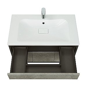 Тумба с раковиной Акватон Уэльс 80 авеллино грей/антрацит для ванной в интернет-магазине Sanbest