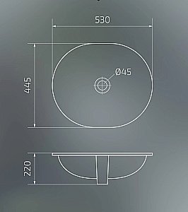 Раковина Gid Integrado 53 Yj837 71164 белая купить в интернет-магазине Sanbest