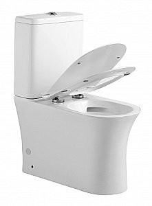 Унитаз Agger AT01000 безободковый, с бачком, с крышкой микролифт купить в интернет-магазине Sanbest