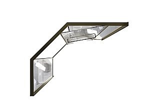 Душевой уголок Радомир Дария PN 120x90 профиль матовое золото/стекло прозрачное купить в интернет-магазине Sanbest