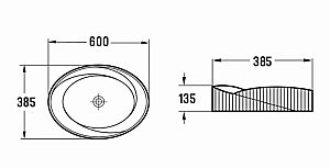 Раковина накладная CeramaLux N 60 78750MB черная матовая купить в интернет-магазине Sanbest