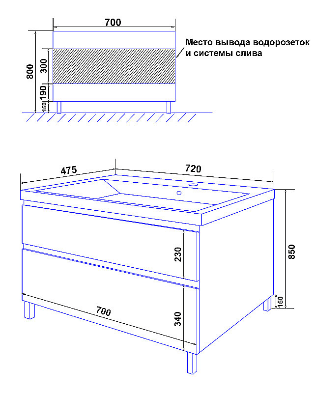 Инсталляция для унитаза Azario AZ-8010-1000 купить в интернет-магазине сантехники Sanbest