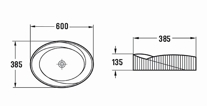 Раковина накладная CeramaLux N 60 78750MB черная матовая купить в интернет-магазине Sanbest