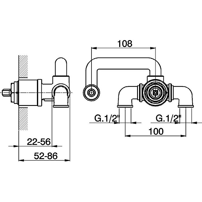 Внутренняя часть смесителя Cisal Cubic ZA01651004 купить в интернет-магазине сантехники Sanbest