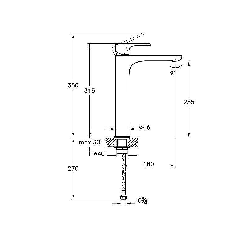 Смеситель для раковины Vitra ROOT ROUND A42707EXP купить в интернет-магазине сантехники Sanbest
