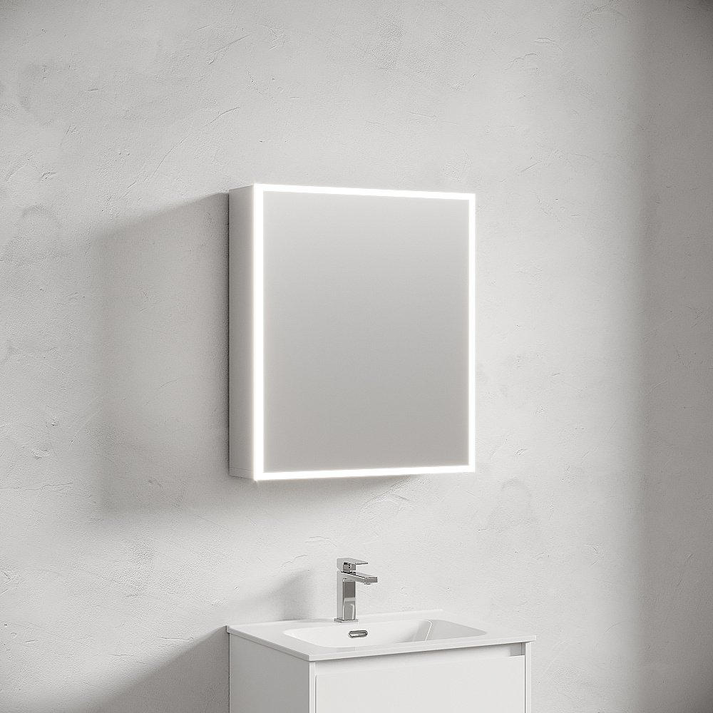 Зеркальный шкаф Sancos Evoke 60х70 SC8060 серый купить в интернет-магазине сантехники Sanbest