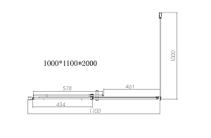 Душевой уголок Vincea Dice 110х100 VSR-4D1011CL стекло прозрачное/профиль хром купить в интернет-магазине Sanbest